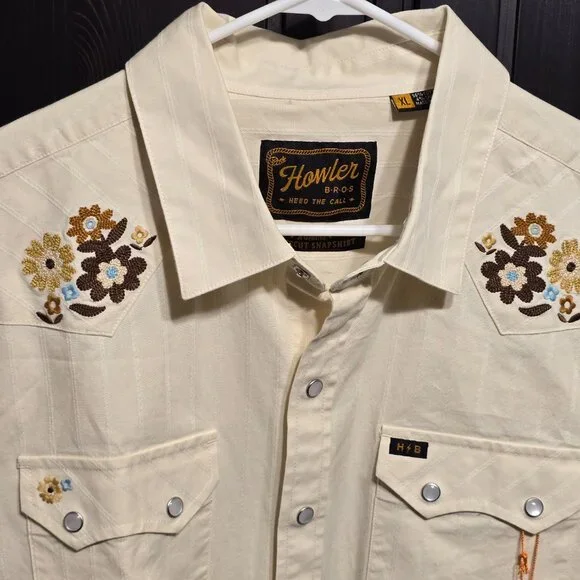 NWT Howler Brothers Flower Power Crosscut Deluxe SS (XL) - Picture 5 of 6